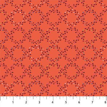 Figo 90721-56- Kathy Doughty Swatch Book Coronet - Coral, Wreaths - Orange