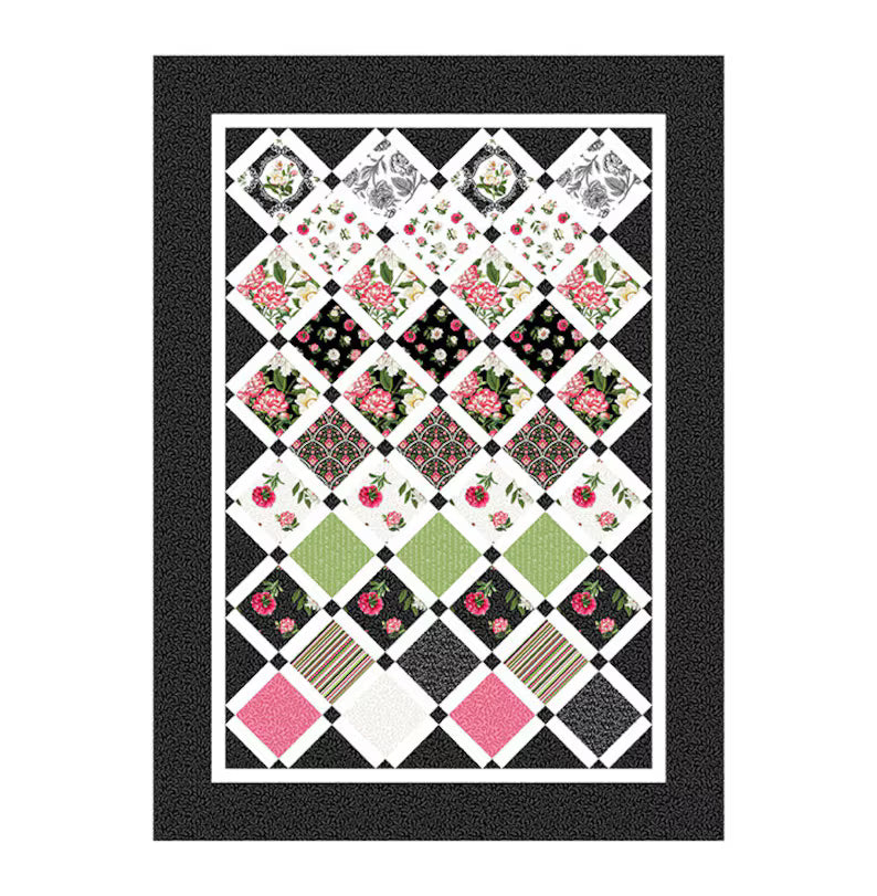 Northcott Fabric - Bloom Scroll Pink (Bloom)