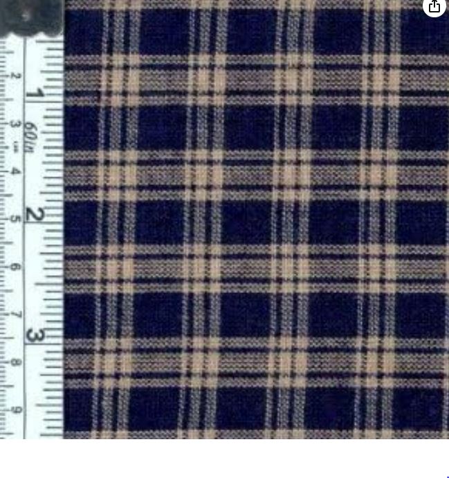 Rustic Woven - Navy & Natural Plaid