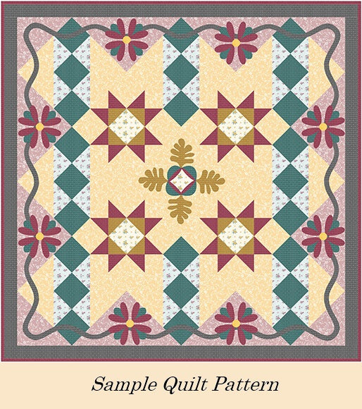 Benartex Fabric - Floral Trail Yellow (Chalk Barn)