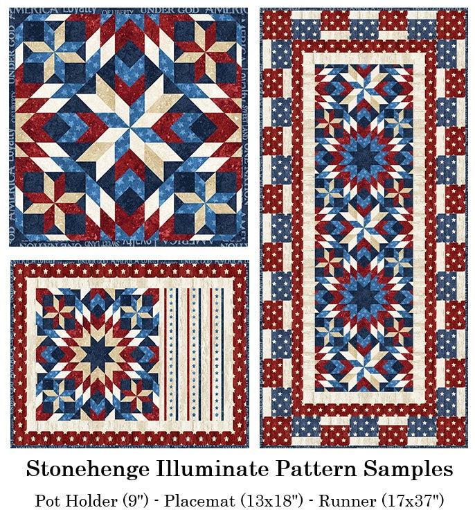 NORTHCOTT - Stars & Stripes Navy Star Grid (Stonehenge) 25342-49