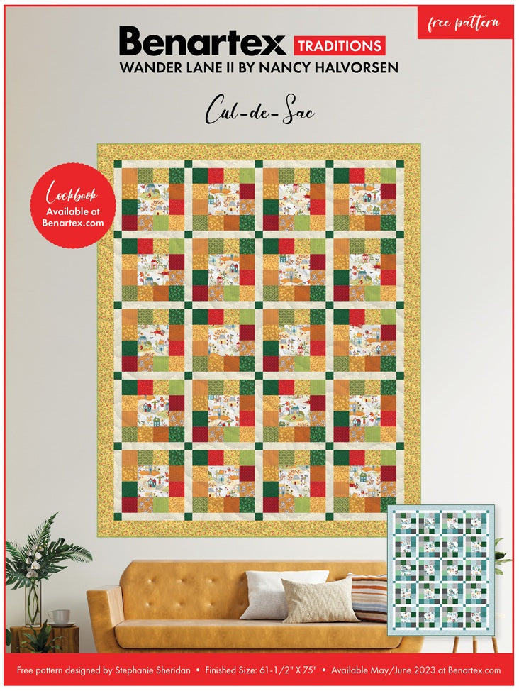 Benartex Fabric - Acorns Forest (Wander Lane II)