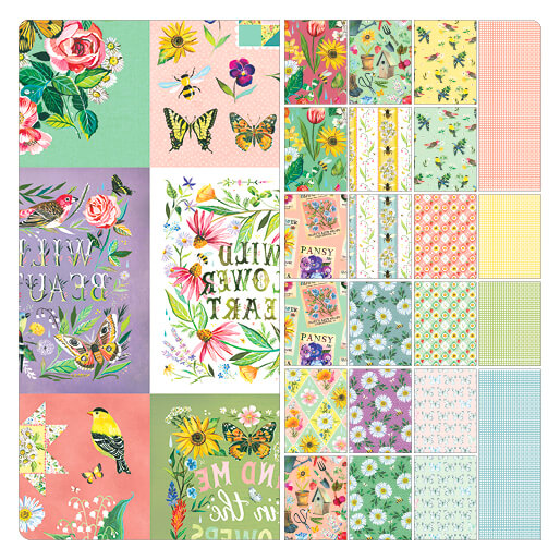 BENARTEX - Honeyland Stripe Lt. Prairie Sky (A Wildflower Heart)