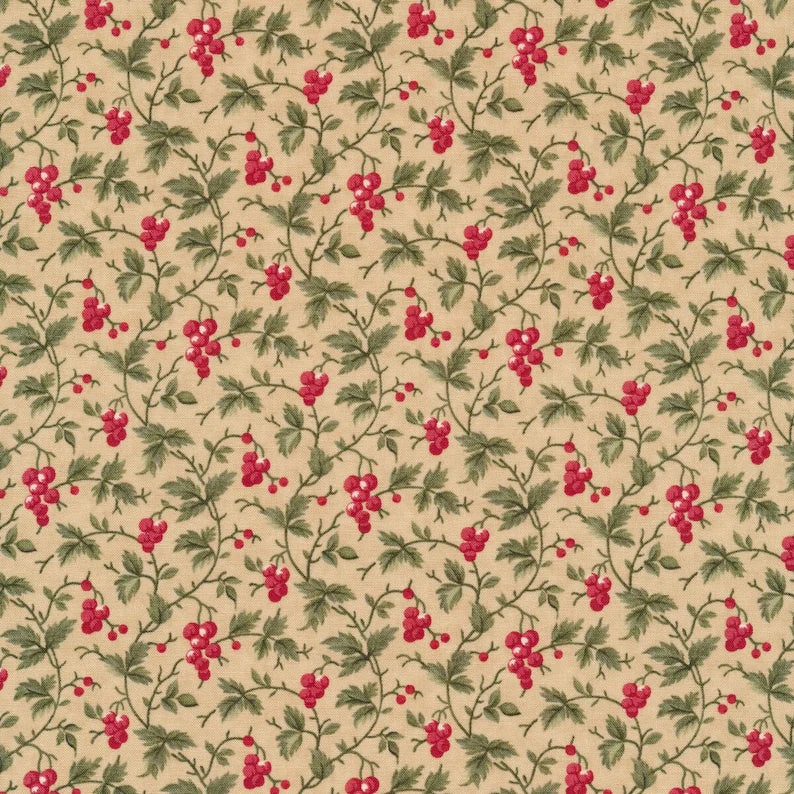 Moda Poinsettia Plaza Parchment Fabric by 3 Sisters for Fabrics 44294 2