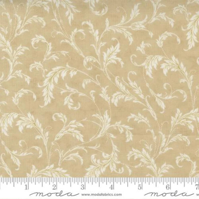 Moda -Poinsettia Plaza - 3 Sisters - Swirl - Parchment - 44293-