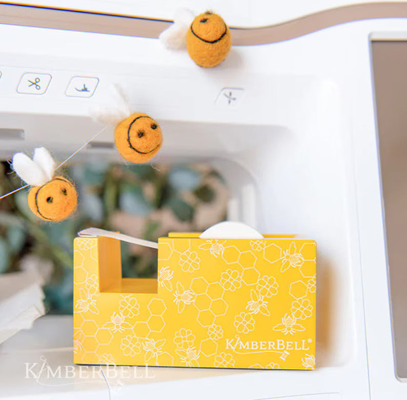 KIMBERBELL - Yellow Honeycomb Paper Tape Dispenser RETIRED!!