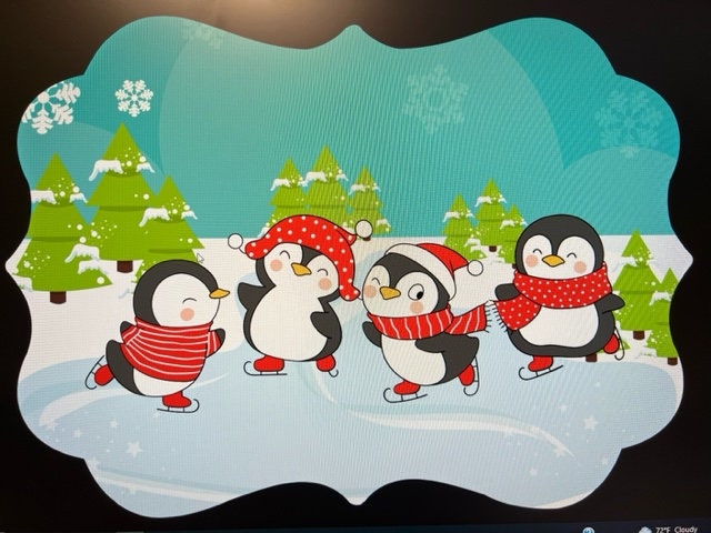 Personalized Penguin Christmas Ornament