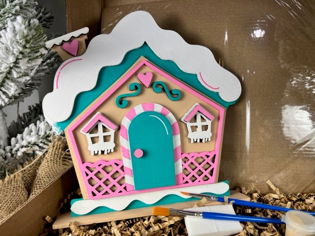 DIY Paint Kit, Christmas, Ginger Bread House,