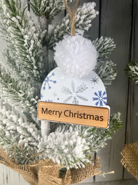 Personalized Beanie Hat Christmas Ornament
