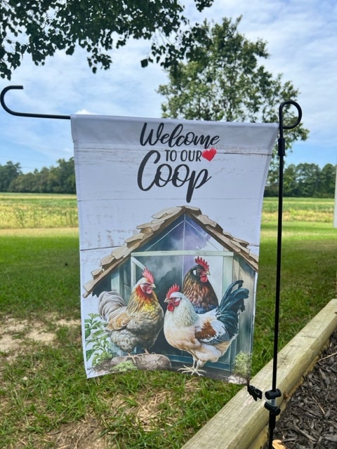 Garden Flag, Home Decor, Chicken, Yard Art