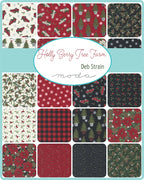 Moda Holly Berry Tree Farm Green 56035 12
