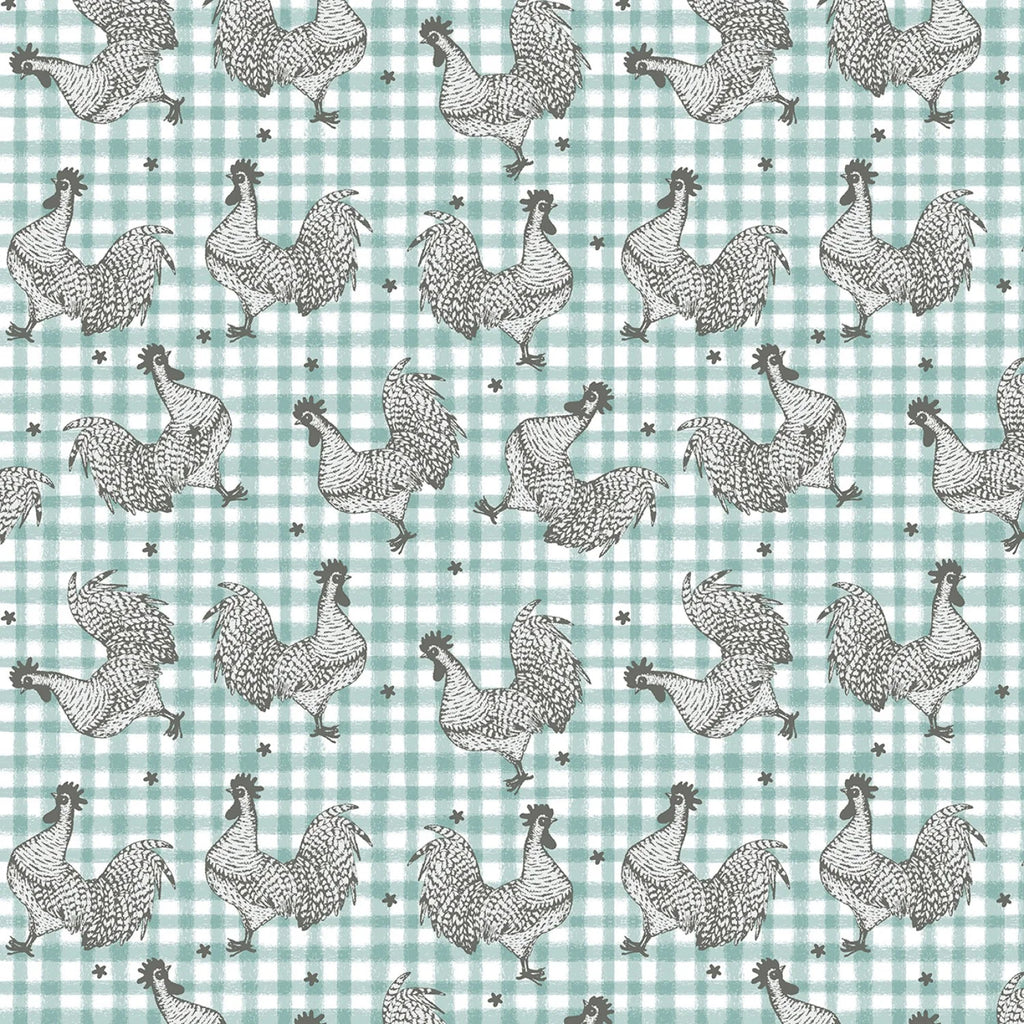 Benartex - Roost Turquoise (Farm Fresh) 10451-80