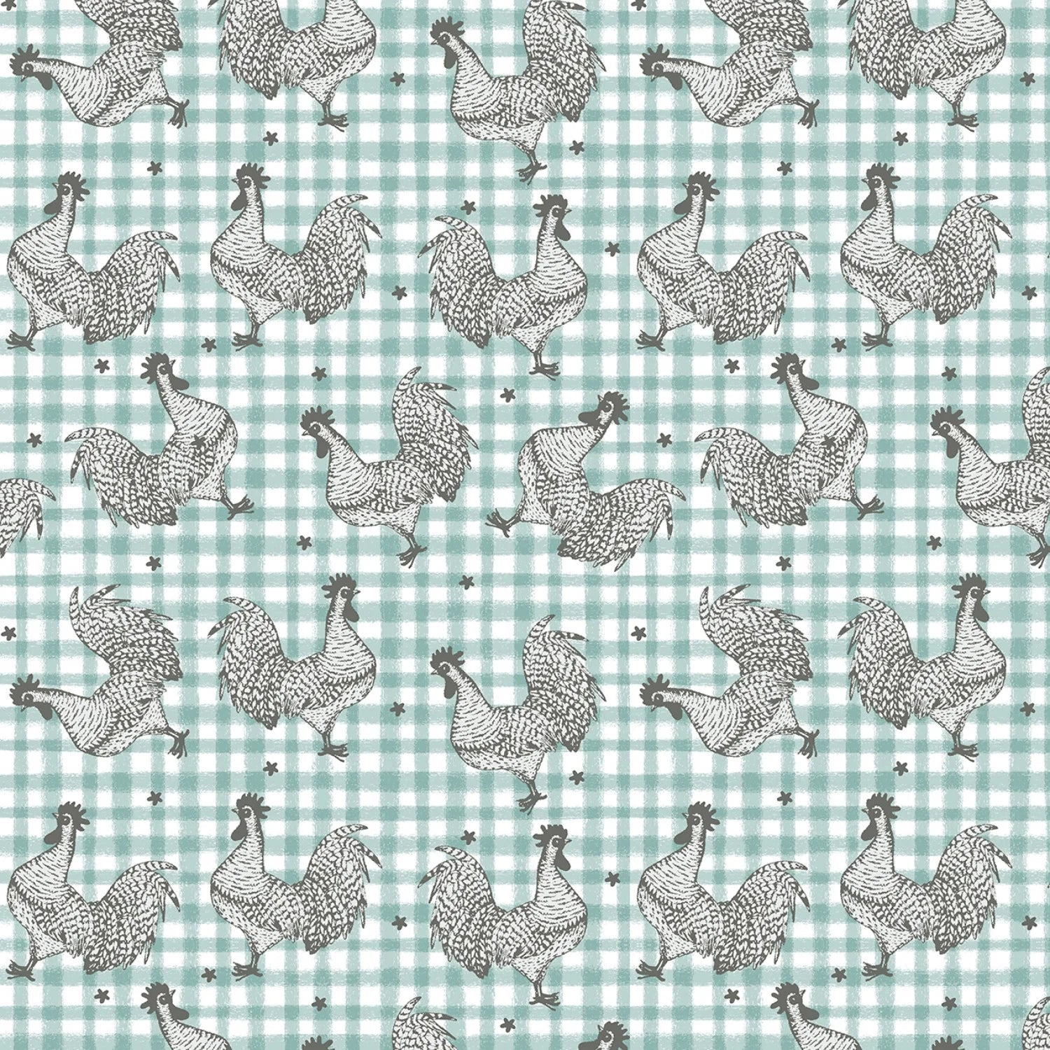 Benartex - Roost Turquoise (Farm Fresh) 10451-80