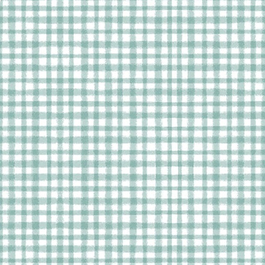 Benartex Fabric - Fresh Plaid in Turquoise (Farm Fresh)