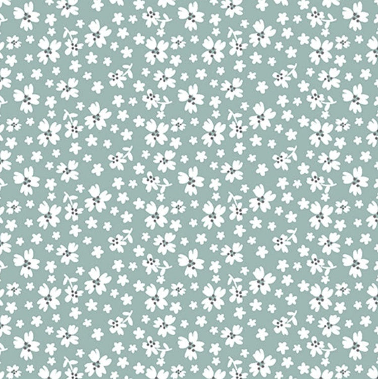 Benartex Fabric - Fresh Floral in Turquoise (Farm Fresh)