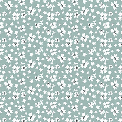 Benartex Fabric - Fresh Floral in Turquoise (Farm Fresh)