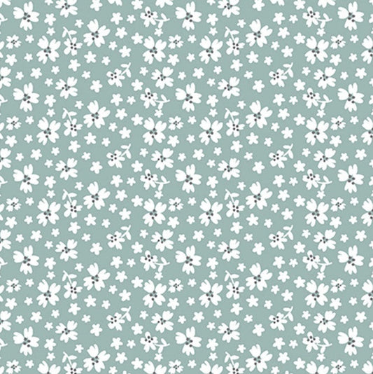 Benartex Fabric - Fresh Floral in Turquoise (Farm Fresh)