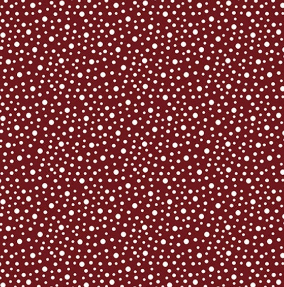 Benartex Fabric - Farm Dots in Dark Red (Farm Fresh)