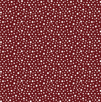 Benartex Fabric - Farm Dots in Dark Red (Farm Fresh)