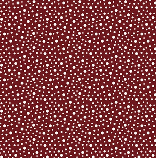 Benartex Fabric - Farm Dots in Dark Red (Farm Fresh)