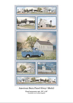 Benartex Fabric - American Barn Stripe Grey/Multi (American Barns)