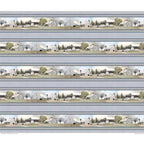 Benartex Fabric - American Barn Panel Grey/Multi (American Barns)
