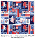 Benartex - Americana Patchwork Multi (Faith, Family, Freedom) 14826-99