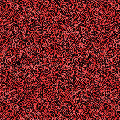 Benartex Fabric - Pebble Mosaic in Red (Small Wonders)