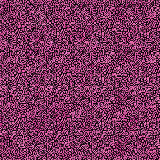 Benartex Fabric - Pebble Mosaic in Fuchsia (Alluring Peacock)