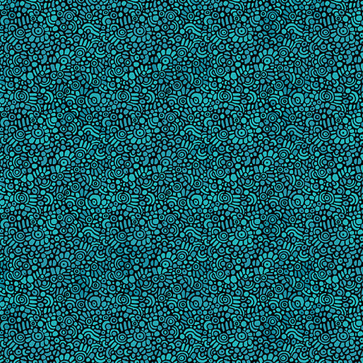 Benartex Fabric - Pebble Mosaic in Dark Teal (Alluring Peacock)
