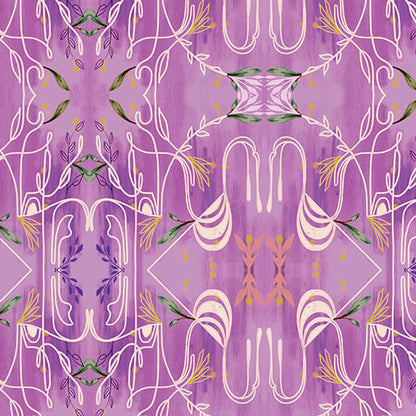 Benartex Fabric - Modern Lace in Amethyst