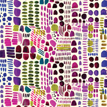 Benartex Fabric - Renew in Pink/Multi-Color