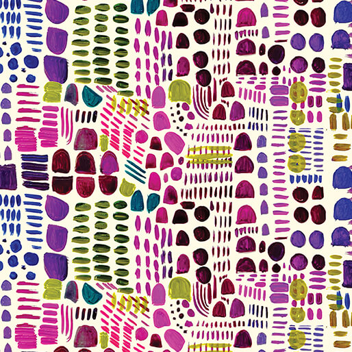 Benartex Fabric - Renew in Pink/Multi-Color