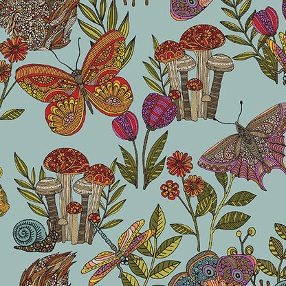 Benartex Fabric - Small Wonders Toss in Light Teal (Small Wonders)
