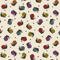 Benartex Fabric - Snail Magic in Cream (Small Wonders)