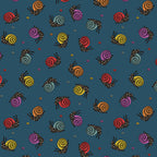 Benartex Fabric - Snail Magic in Teal (Small Wonders)