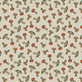 Benartex Fabric - Mushroom Wonder in Sand (Small Wonders)