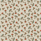 Benartex Fabric - Mushroom Wonder in Sand (Small Wonders)
