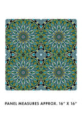 Benartex Fabric - Worldly Mandala in Turquoise/Multi (Newest Worlds)