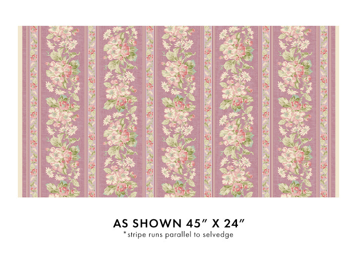 Benartex - Apple Blossom Stripe Washed Rose (Beloved) 16650-20