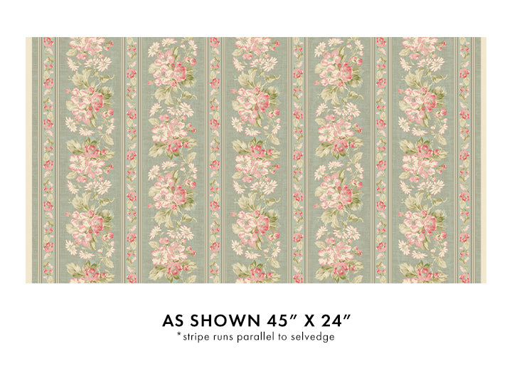 Benartex - Apple Blossom Stripe Willow (Beloved) 16650-40