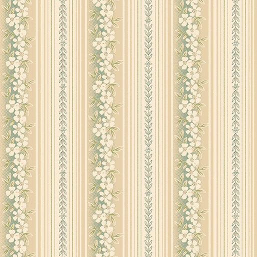 Benartex - Hampton Stripe Willow/Natural (Beloved) 16652-46