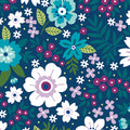 Benartex - Cottage Garden Cobalt (Seaside Garden) 17180-50