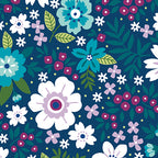 Benartex - Cottage Garden Cobalt (Seaside Garden) 17180-50