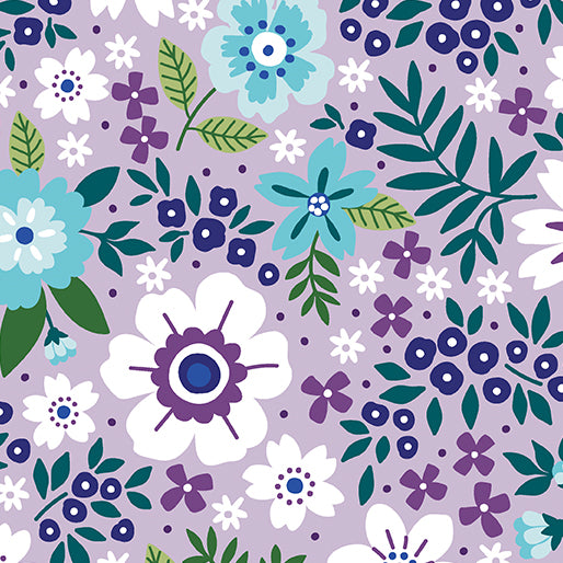 Benartex - Cottage Garden Lavender (Seaside Garden) 17180-60