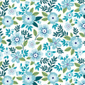 Benartex - Asters Aquamarine (Seaside Garden) 17181-24