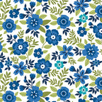 Benartex - Asters Cobalt (Seaside Garden) 17181-50