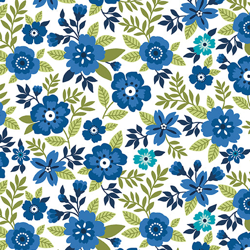 Benartex - Asters Cobalt (Seaside Garden) 17181-50