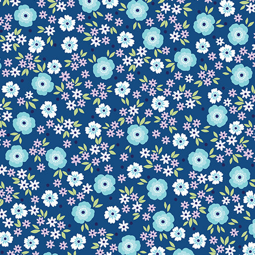 Benartex - Beachcomber Cobalt (Seaside Garden) 17182-50