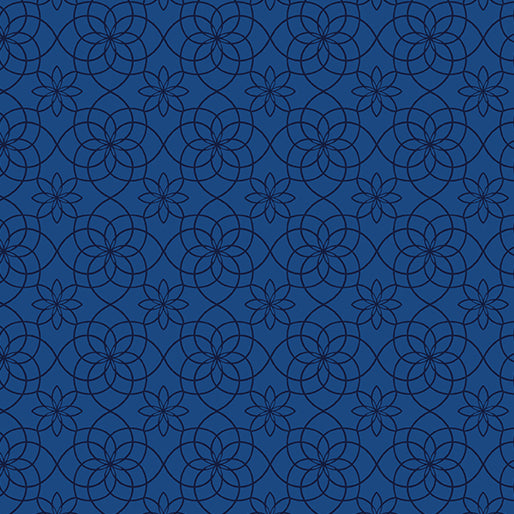 Benartex - Garden Gate Cobalt (Seaside Garden) 17186-50